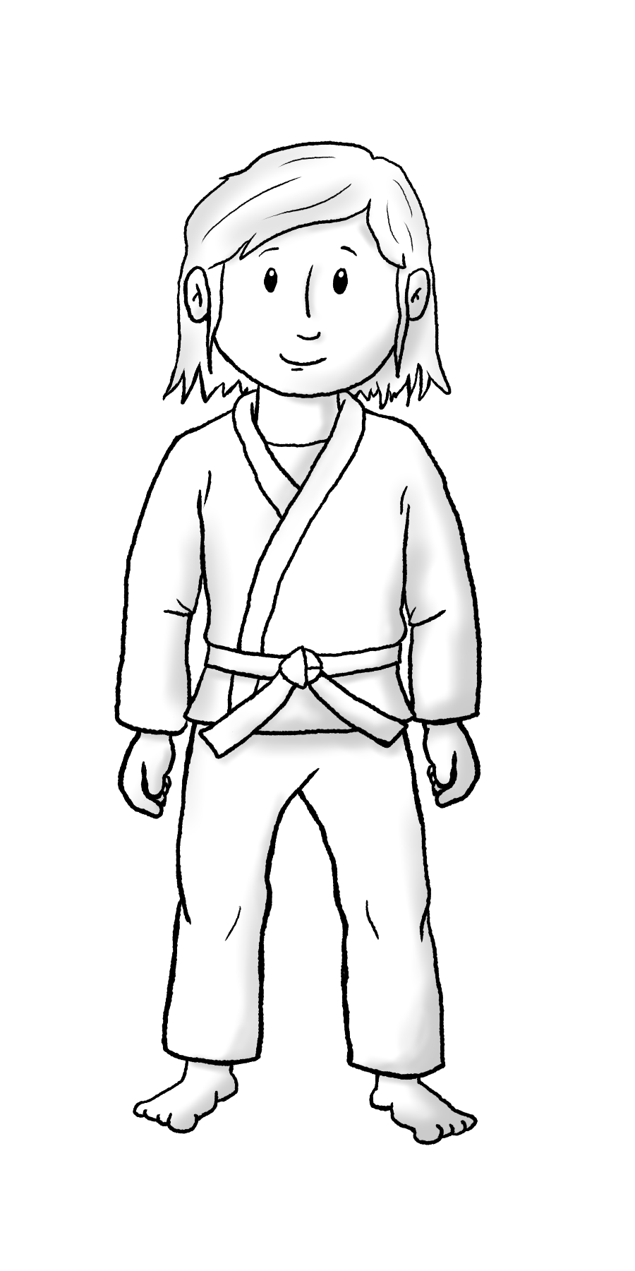 judo meisje schaduw