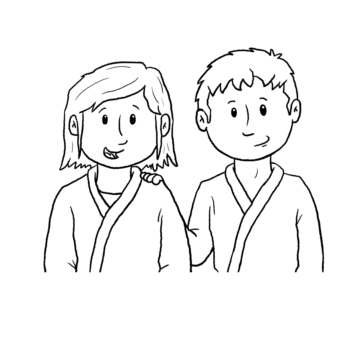 judo jongen en meisje