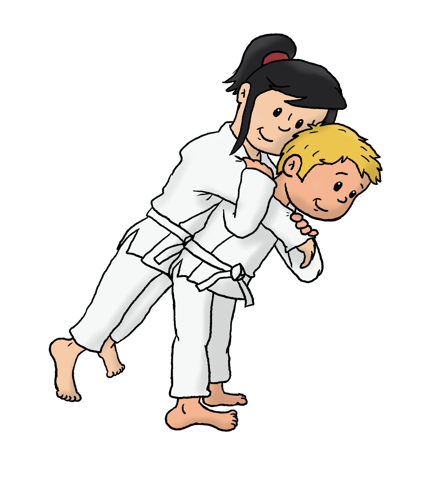 seoi-nage schouderworp kinderen judoworp