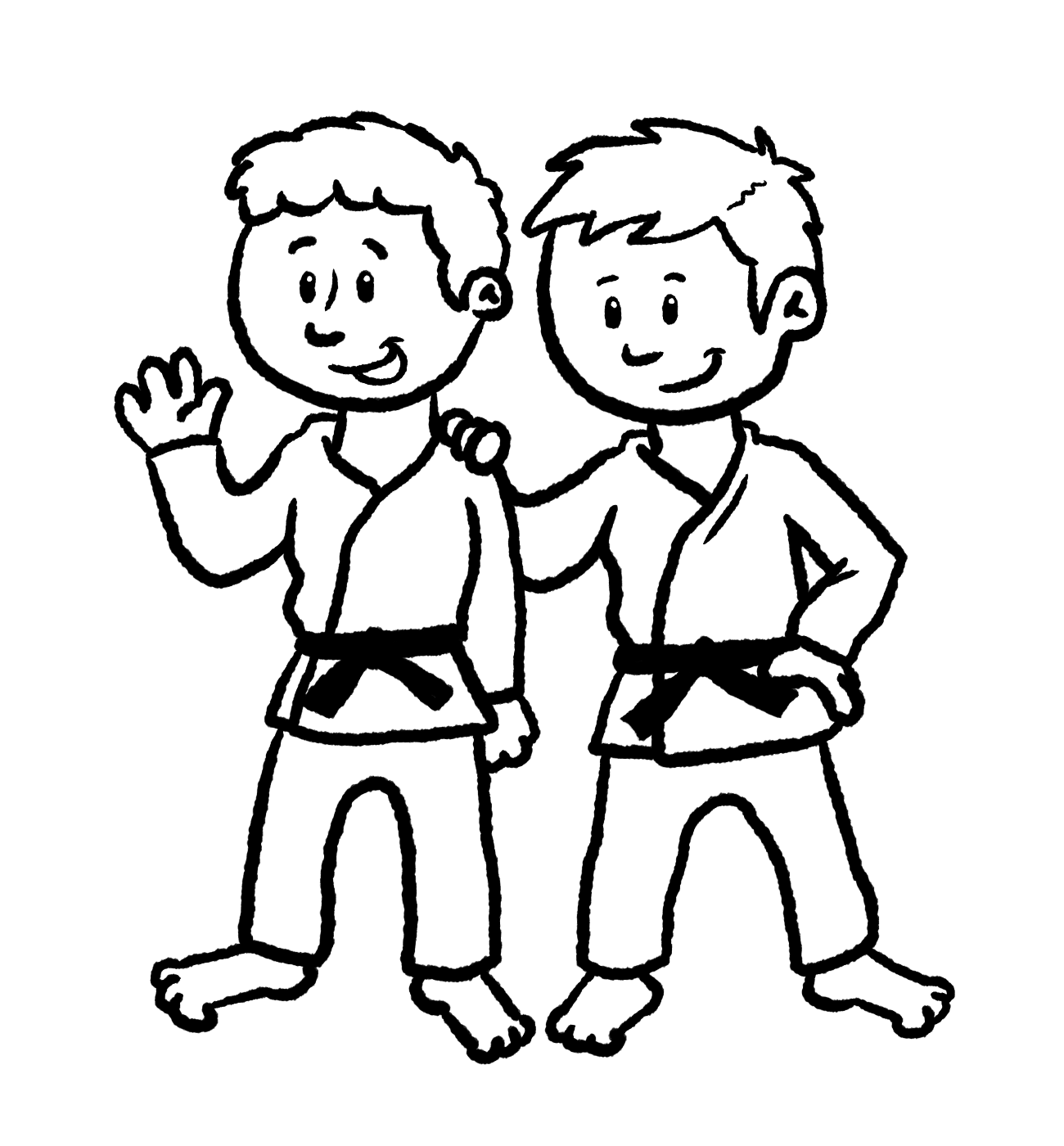 judo jongens samen
