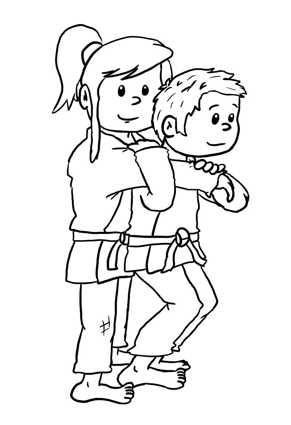 seoi-nage schouderworp kinderen judoworp